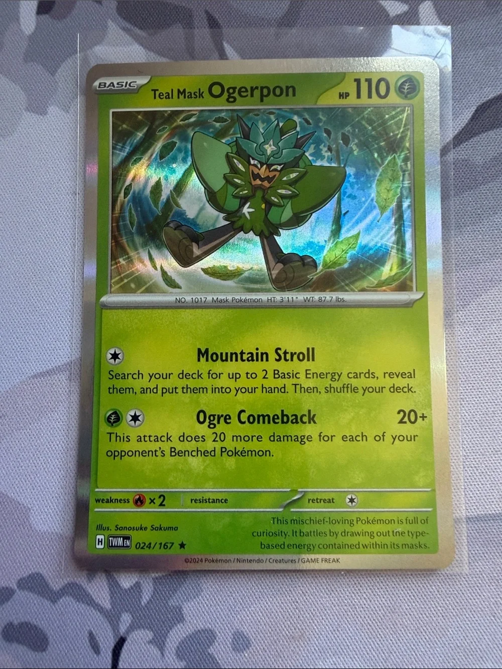 Teal Mask Ogerpon Pokémon Card Lot | 2 Cards Holo Promo Card ✨5/$25✨